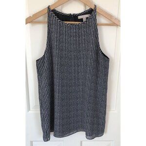 Banana Republic Houndstooth Sleeveless Top Womens Small Office Old Money Work